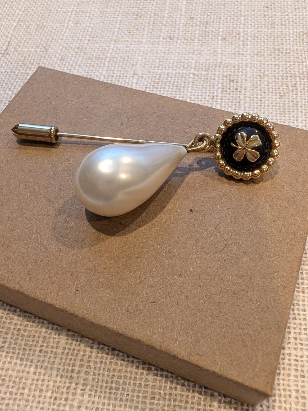 Chanel Vintage Four Leaf Clover Brooch